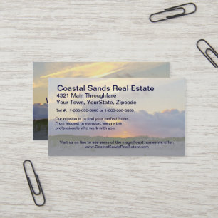 Island Beach State Park Sunset Over Dunes Business Card