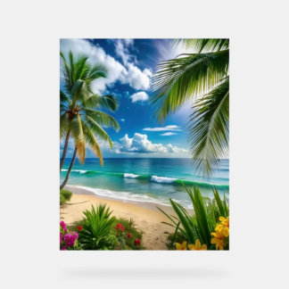 “Island Bloom Horizon” Acrylic Sign
