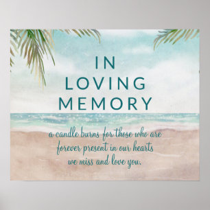 Island Breeze Painted Beach In Loving Memory Sign