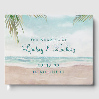 Island Breeze Painted Beach Scene Tropical Wedding