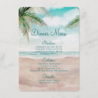 Island Breeze Painted Beach Scene Wedding Dinner