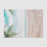 Island Breeze Painted Beach Scene Wedding