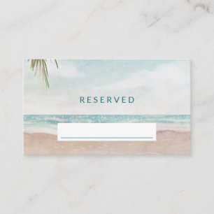Island Breeze Sandy Beach Reserved Seating Wedding Place Card