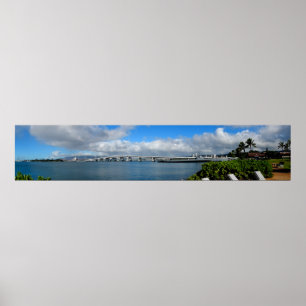 Island Bridge, Pearl Harbour, Hawaii Poster
