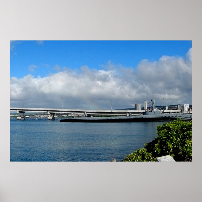 Island Bridge, Pearl Harbour, Hawaii Poster (Front)