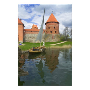 Island Castle by Lake Galve, Trakai, Lithuania Photo Print