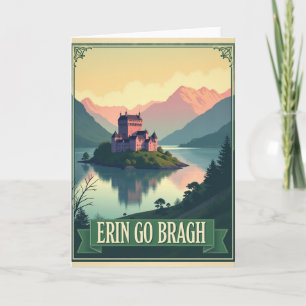 Island Castle Scene Irish Pride Card