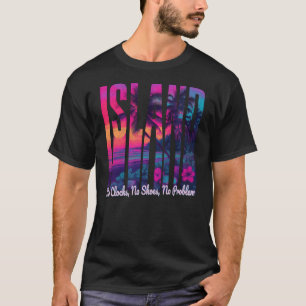 Island Chill Typography – Retro Sunset Design T-Shirt