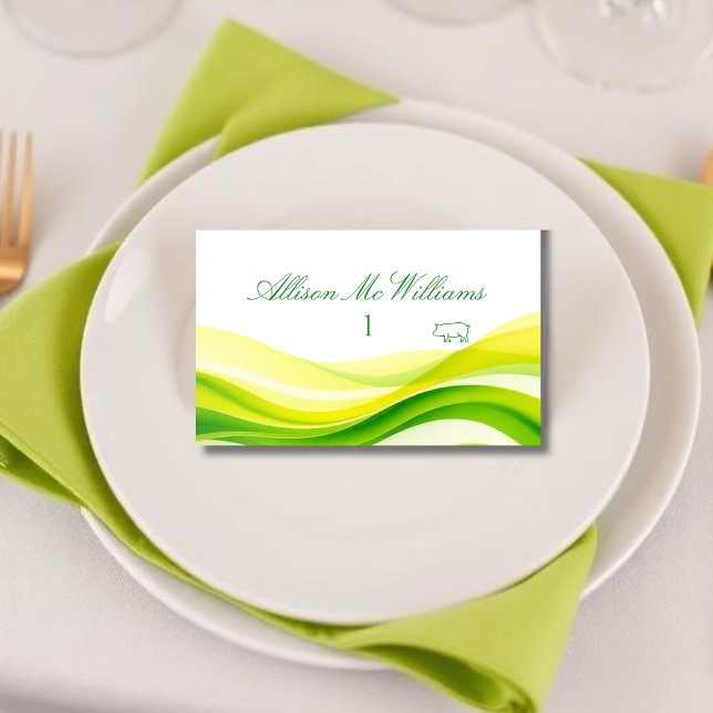 Island Citrus Green and Yellow Meal Icons Pork Table Number (Island Citrus Green and Yellow Meal Icons Pork Table Number)