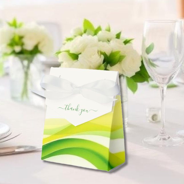 Island Citrus Green and Yellow Wedding Favor Boxes (Island Citrus Green and Yellow Wedding Favor Boxes )