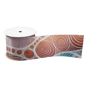 Island Corroboree Ribbon Satin Ribbon