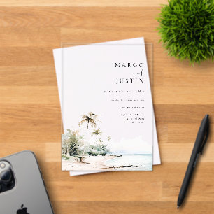 Island Destination Wedding Acrylic Invitations