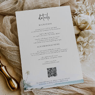 Island Destination Wedding Details Invitation