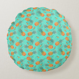Island Dreams: Pineapple Pattern Pod Round Cushion