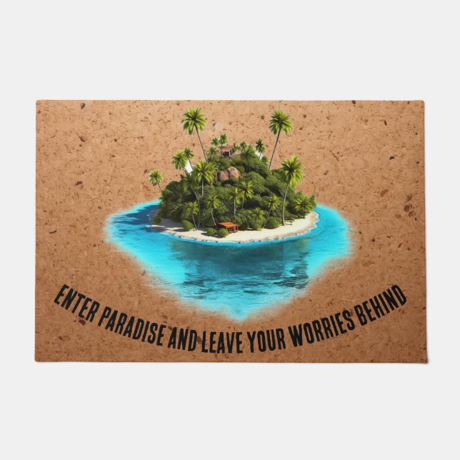 Island Dreams - The Caribbean Friends Collection Doormat (Front)