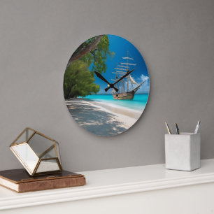Island Dreams - The Caribbean Friends Collection Large Clock