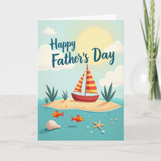 Island Fathers Day Sunshine Card (Front)