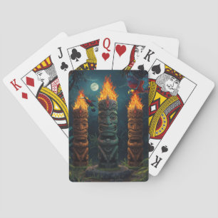 Island Fire Tiki Playing Cards