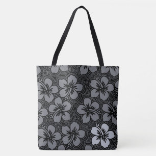 Island Floral Hawaiian Accent Hibiscus Beach Bag