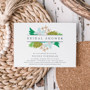 Island Flowers Bridal Shower Invitation