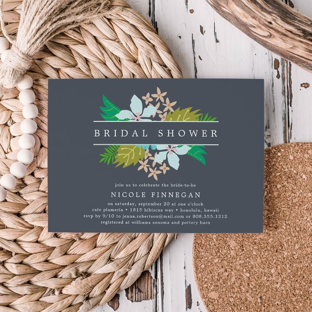 Island Flowers Bridal Shower Invitation (Creator Uploaded)