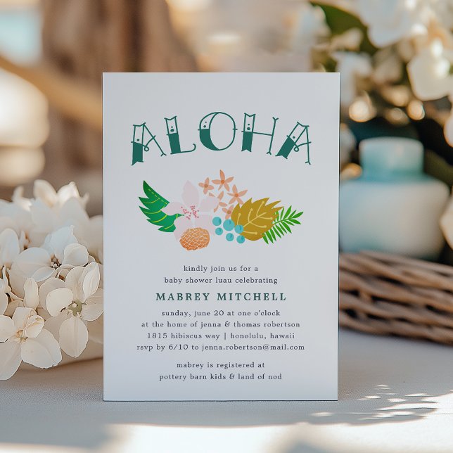 Island Flowers | Luau Baby Shower Invitation (Creator Uploaded)
