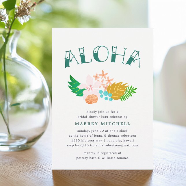Island Flowers | Luau Bridal Shower Invitation (Creator Uploaded)