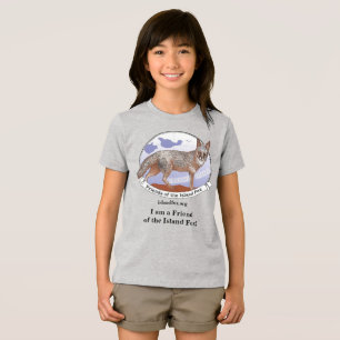 Island Fox Kids T Shirt Grey Logo