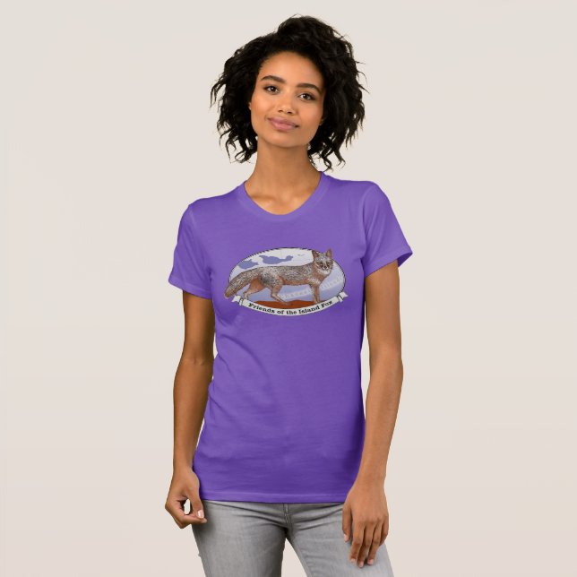 Island Fox Logo Deep Colour Women's slim Tshirt (Front Full)