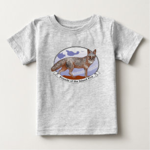 Island Fox Logo Grey baby T shirt