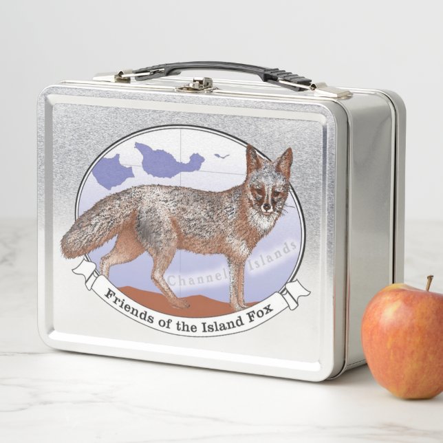 Island Fox Logo Metal Lunch Box (In Situ)