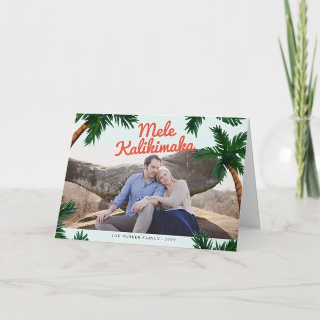Island Greeting Holiday Photo Card (Front)