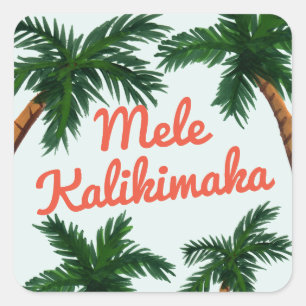 Island Greeting Square Sticker