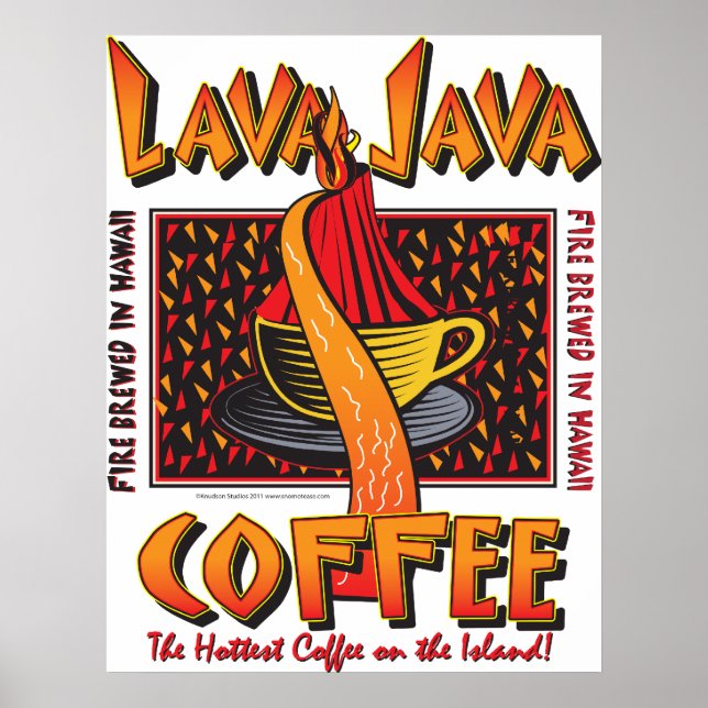 Island Hawaiian Lava Java Coffee Poster (Front)