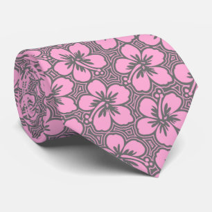 Island Hibiscus Floral Hawaiian Neckties