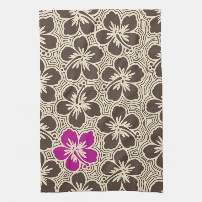 Island Hibiscus Hawaiian Kitchen Towel (Vertical)