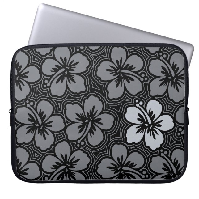 Island Hibiscus Hawaiian Neoprene Wetsuit Laptop Sleeve (Front)