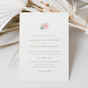 Island Hibiscus Wedding Invitation