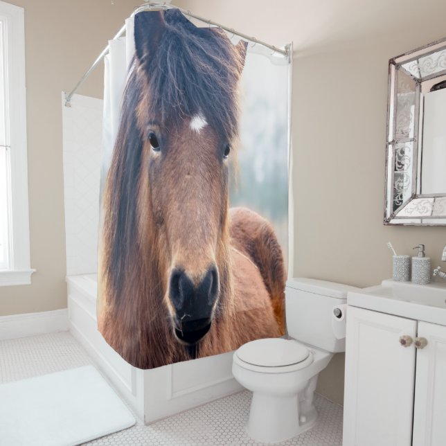 Island horse 3 shower curtain (In Situ)