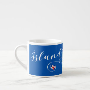 Ísland Iceland Heart Customisable Mug