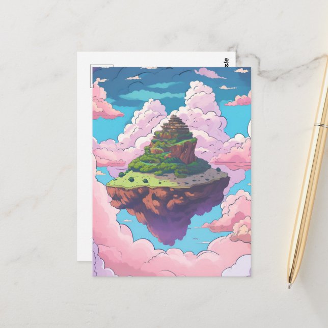 Island in the Clouds Postcard (Front/Back In Situ)