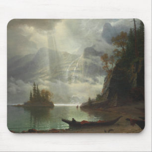 Island in the Lake (oil on canvas) Mouse Mat