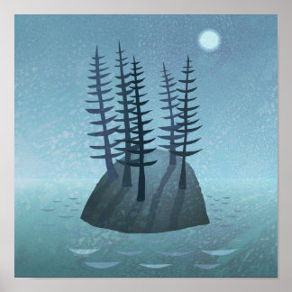 Island in the Ocean Art Poster