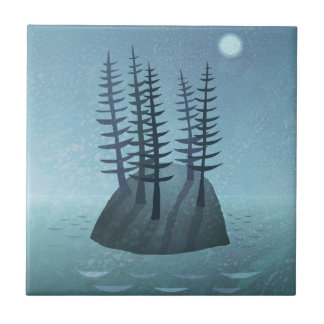 Island in the Ocean Art Tile
