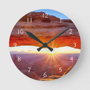 Island in the Sky Round Clock