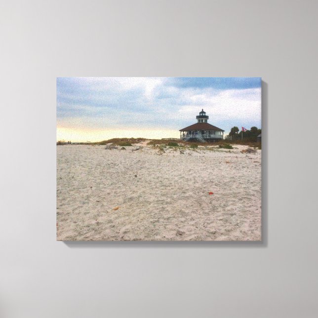 Island Lighthouse Canvas Print (Front)