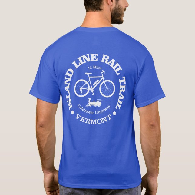 Island Line Rail Trail (cycling) T-Shirt (Back)