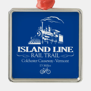 Island Line Rail Trail (RT) Metal Tree Decoration