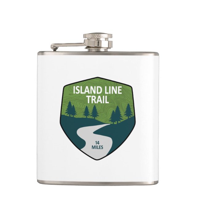 Island Line Trail Hip Flask (Front)