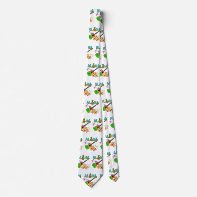 Island Music Ukulele Aloha Tie (Front)